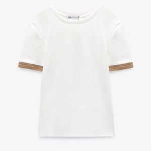 NWT ZARA contrast top